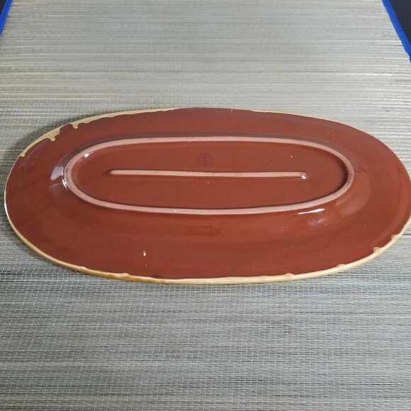 Vietri Paesano 19" Oval Italian Serving Platter Floral Bird Rustic Tuscan Italy - Picture 7 of 10